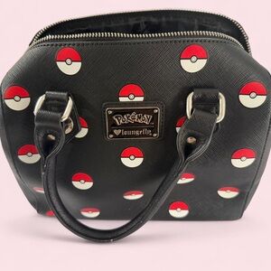 Loungefly Pokémon Black and Red Satchel